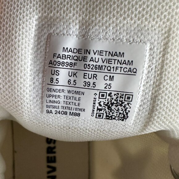 ⭐Converse Chuck Taylor All Star Hi Large Stars Sz 8.5 Women Retro Shoes A09898F⭐ - Picture 9 of 12